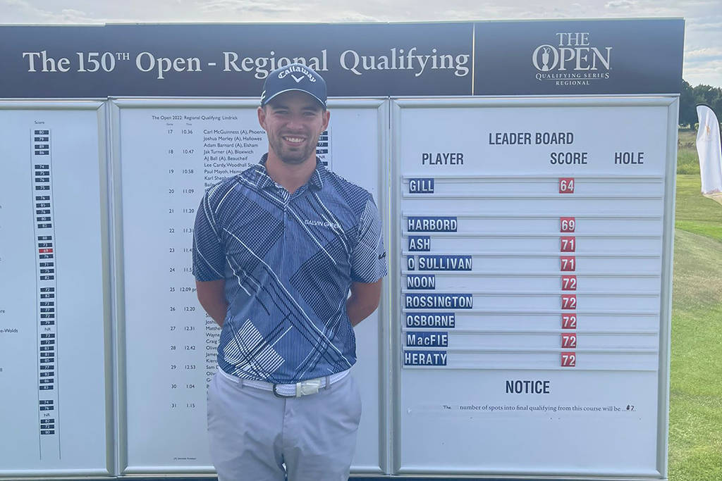 Bailey Gill, the leading qualifier at Lindrick